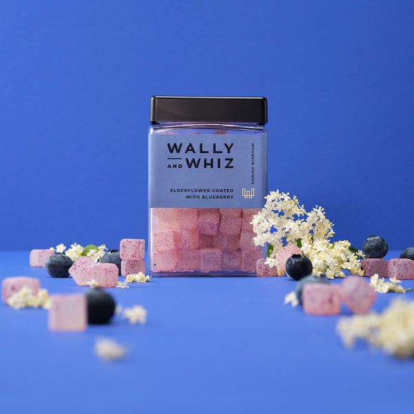 Wally and Whiz Elderflower with Blueberry / Holunder mit Blaubeere, veganes Weingummi, 240g